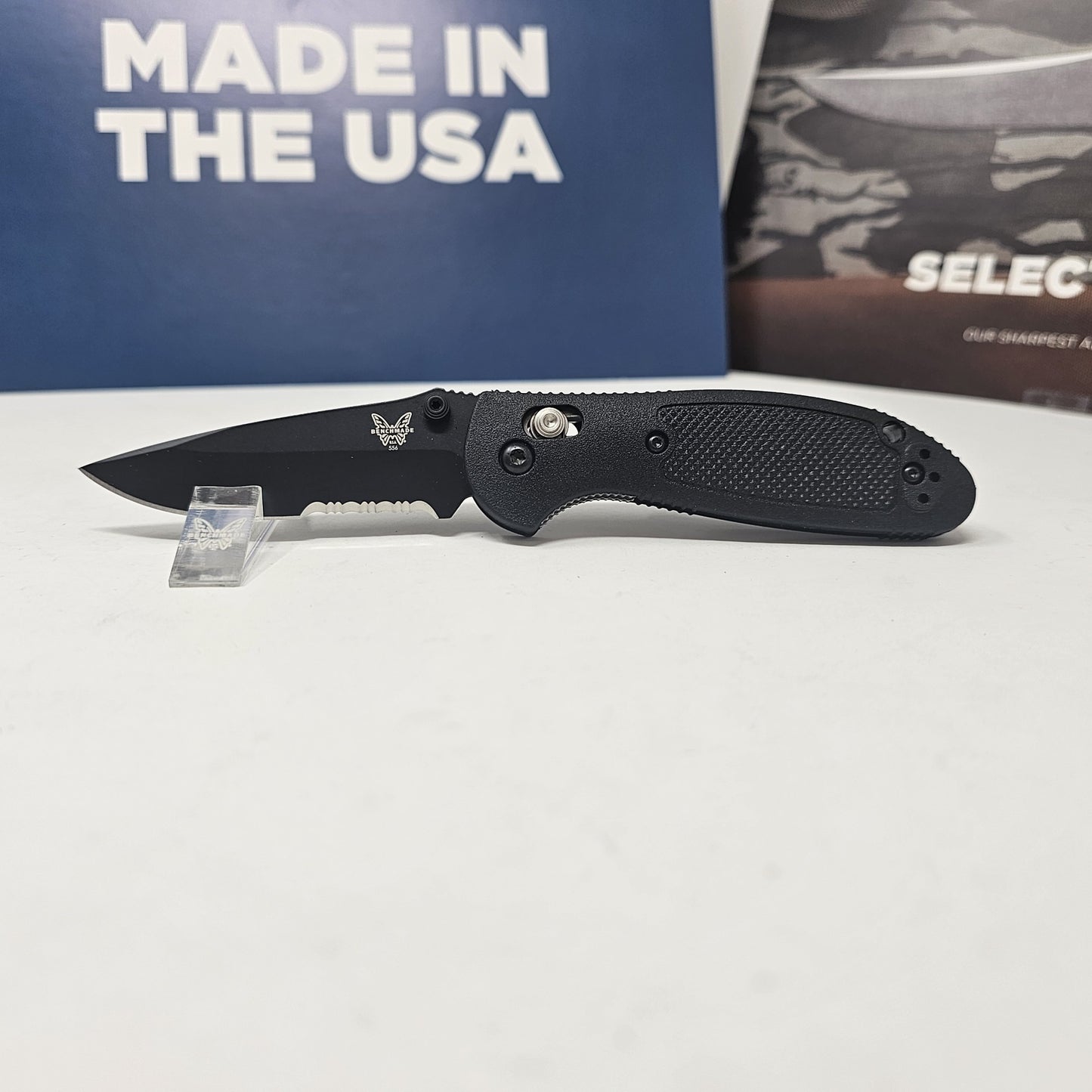 Benchmade 556SBK-S30V Mini Griptilian Serrated CPM-S30V Blade Folding Knife