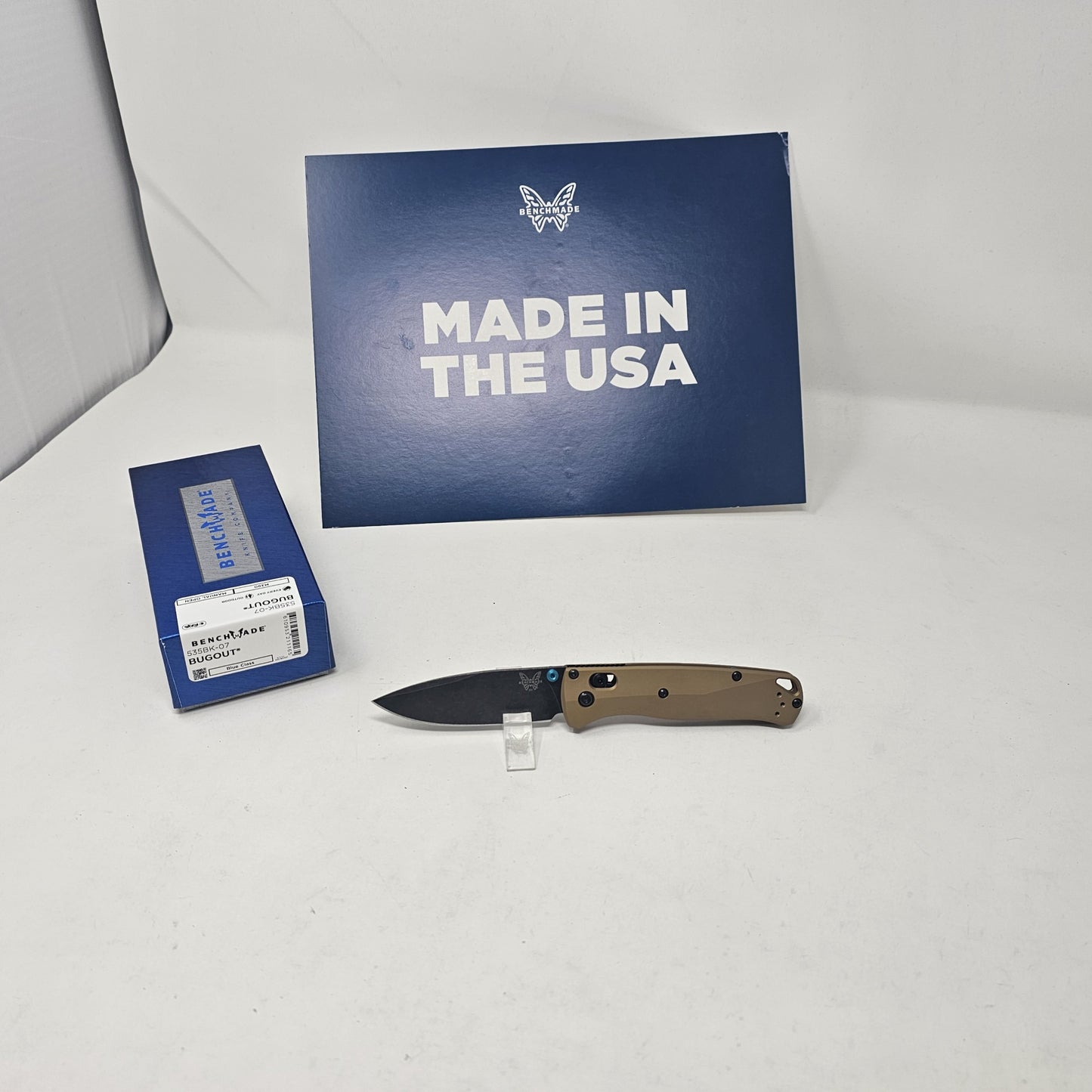Benchmade 535BK-07 Bugout Burnt Brass 6061-T6 Aluminum Handle M390 Blade