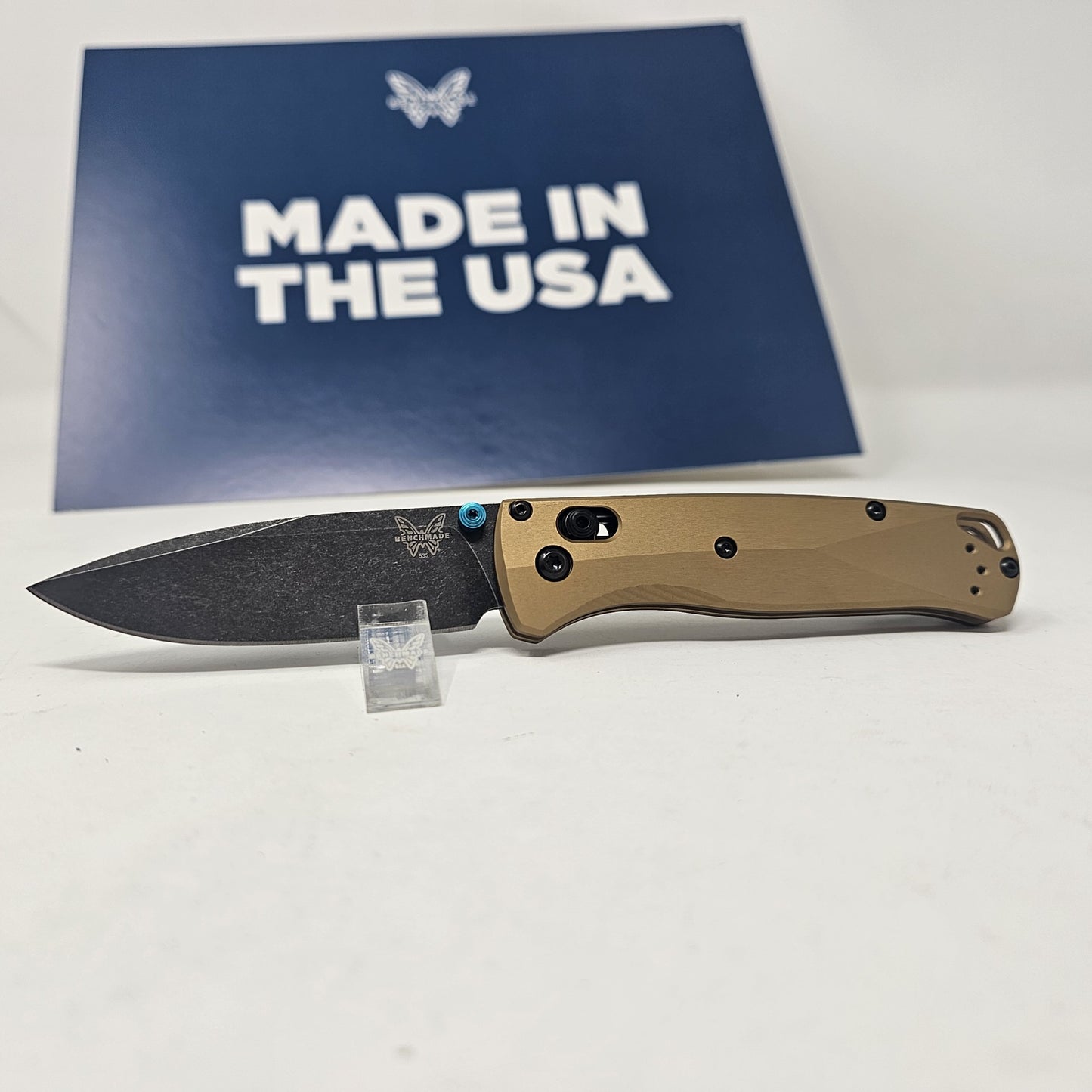 Benchmade 535BK-07 Bugout Burnt Brass 6061-T6 Aluminum Handle M390 Blade