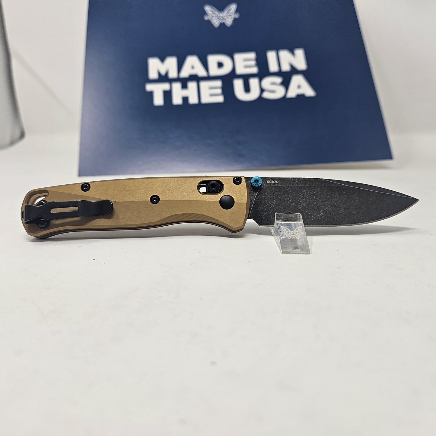 Benchmade 535BK-07 Bugout Burnt Brass 6061-T6 Aluminum Handle M390 Blade
