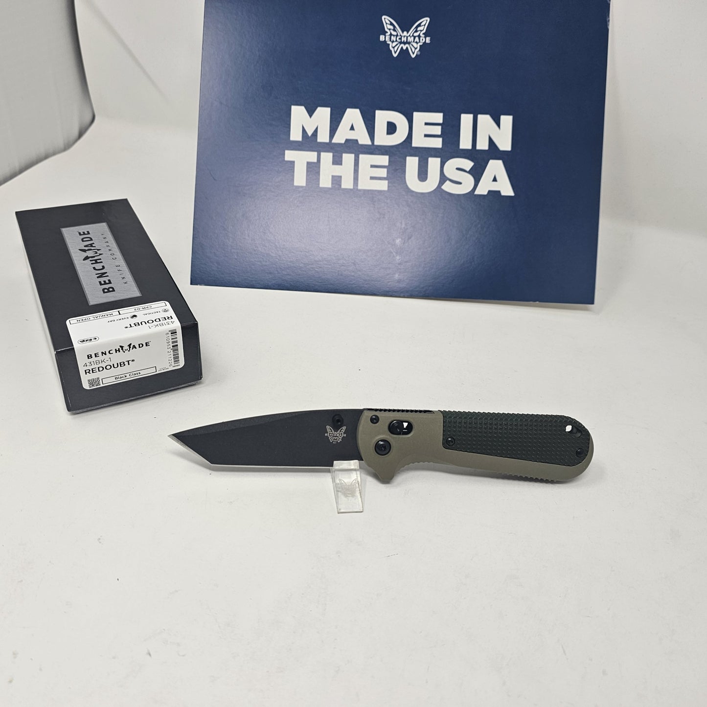 Benchmade 431BK-1 Redoubt Tanto Blade Axis Lock CPM-D2 Ranger Green Grivory