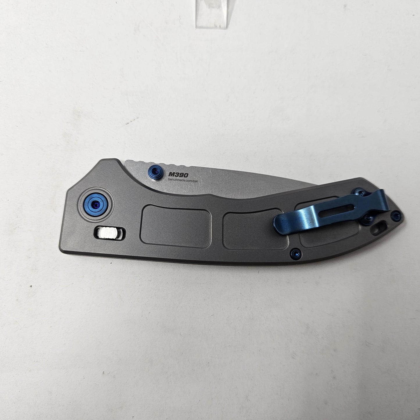 Benchmade 748 Narrows M390 Blade Gray 6AI-4V Titanium Handle 3.43" Axis Folding Knife