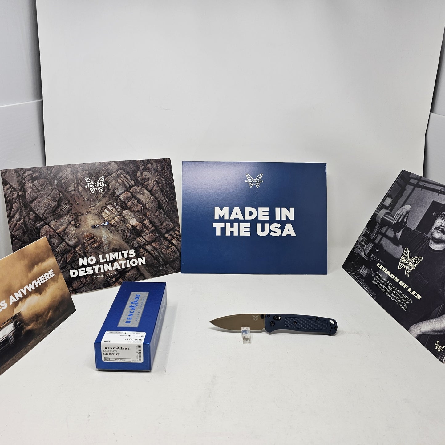 Benchmade 535FE-05 Bugout Crater Blue Grivory Handle CPM-S30V Blade 3.24" NEW