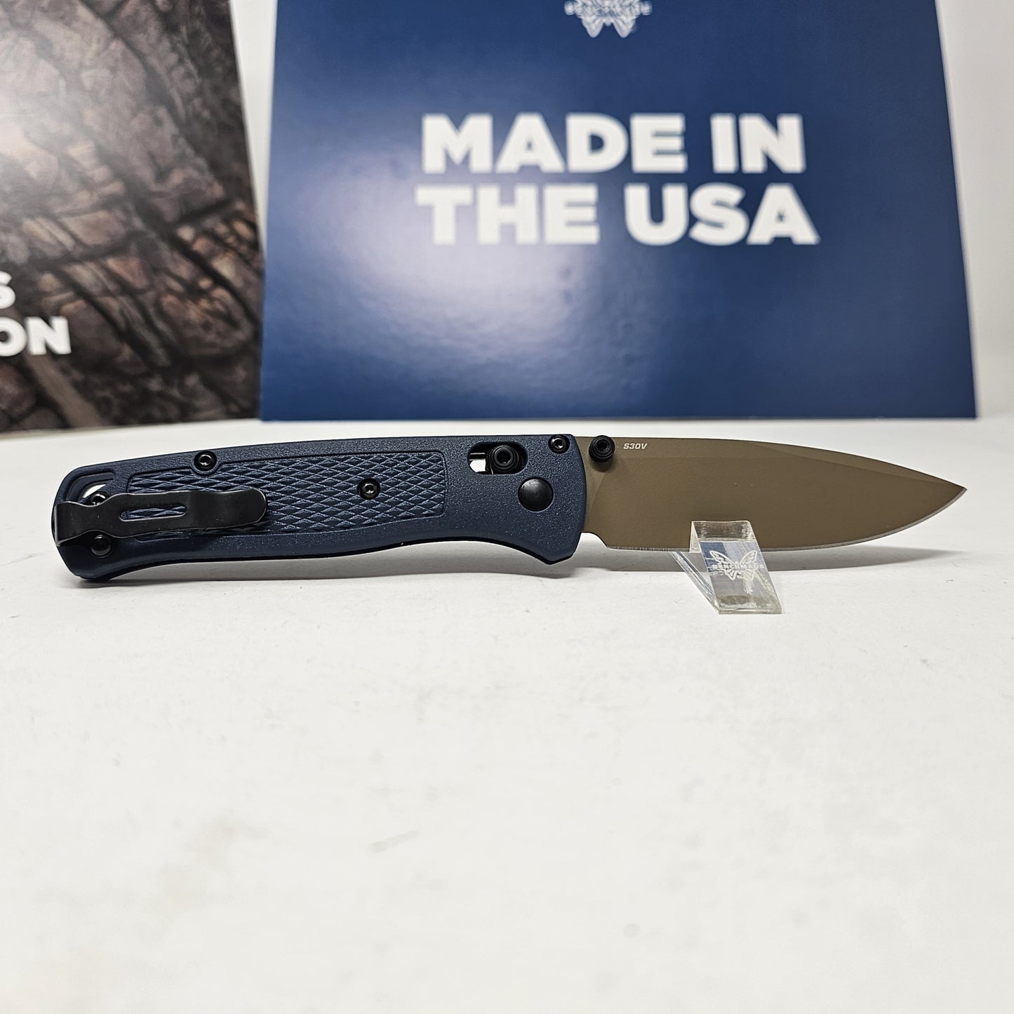 Benchmade 535FE-05 Bugout Crater Blue Grivory Handle CPM-S30V Blade 3.24" NEW