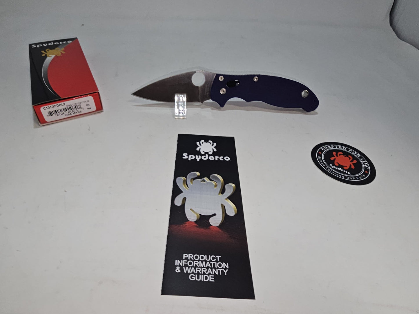 Spyderco Manix 2 CPM-S110V Dark Blue G10 Knife C101GPDBL2 USA Made Lifetime Warranty