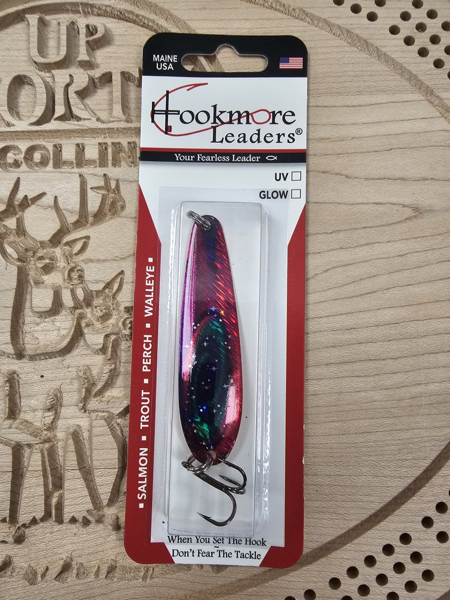 Hookmore Leaders Cosmic Berry TS2-CSM-06 Casting & Trollling Spoon Size 6 Hook Made in Maine USA