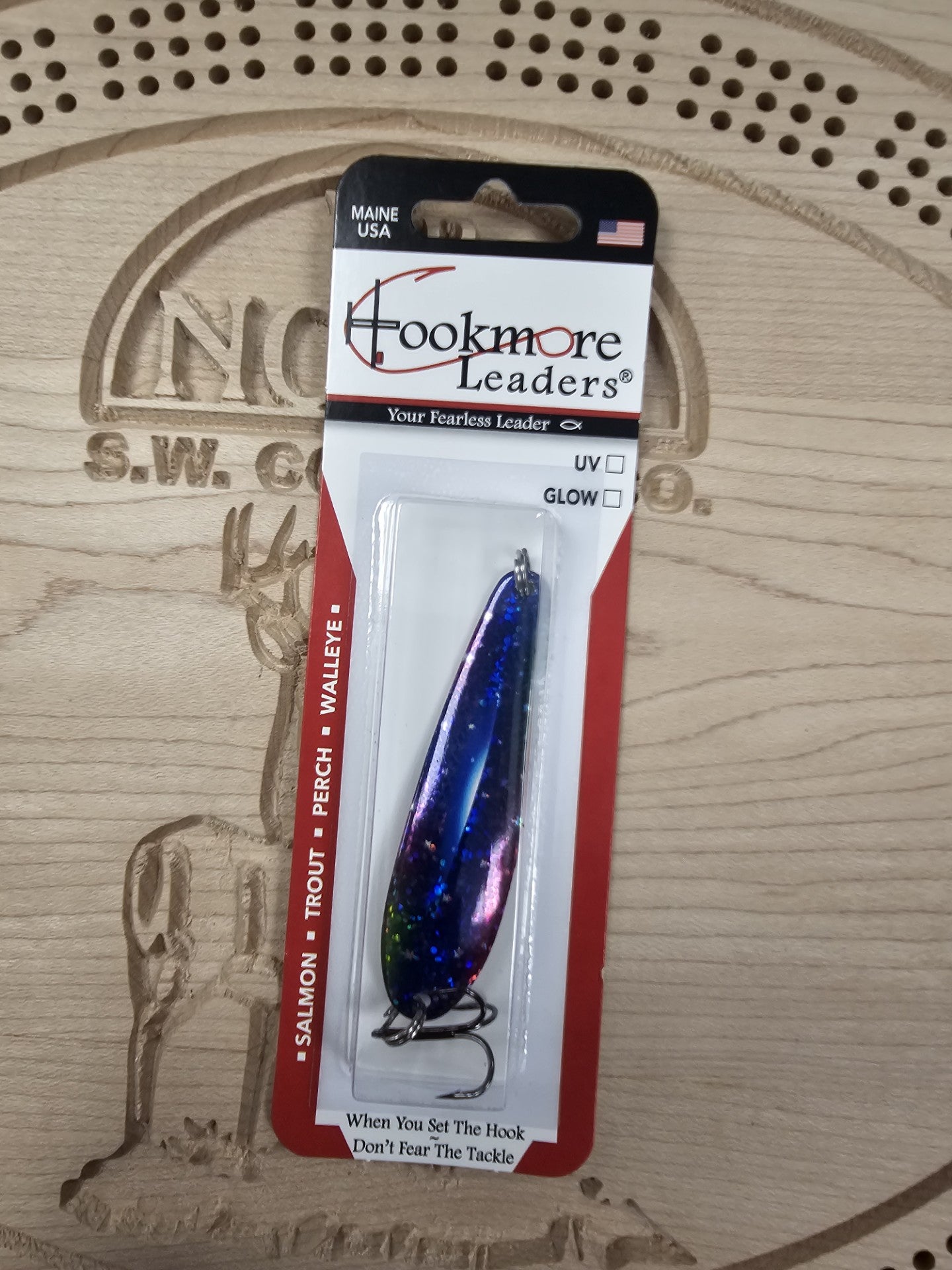 Hookmore Leaders Glitter Critter TS2-GLT-06 Casting & Trollling Spoon Size 6 Hook Made in Maine USA