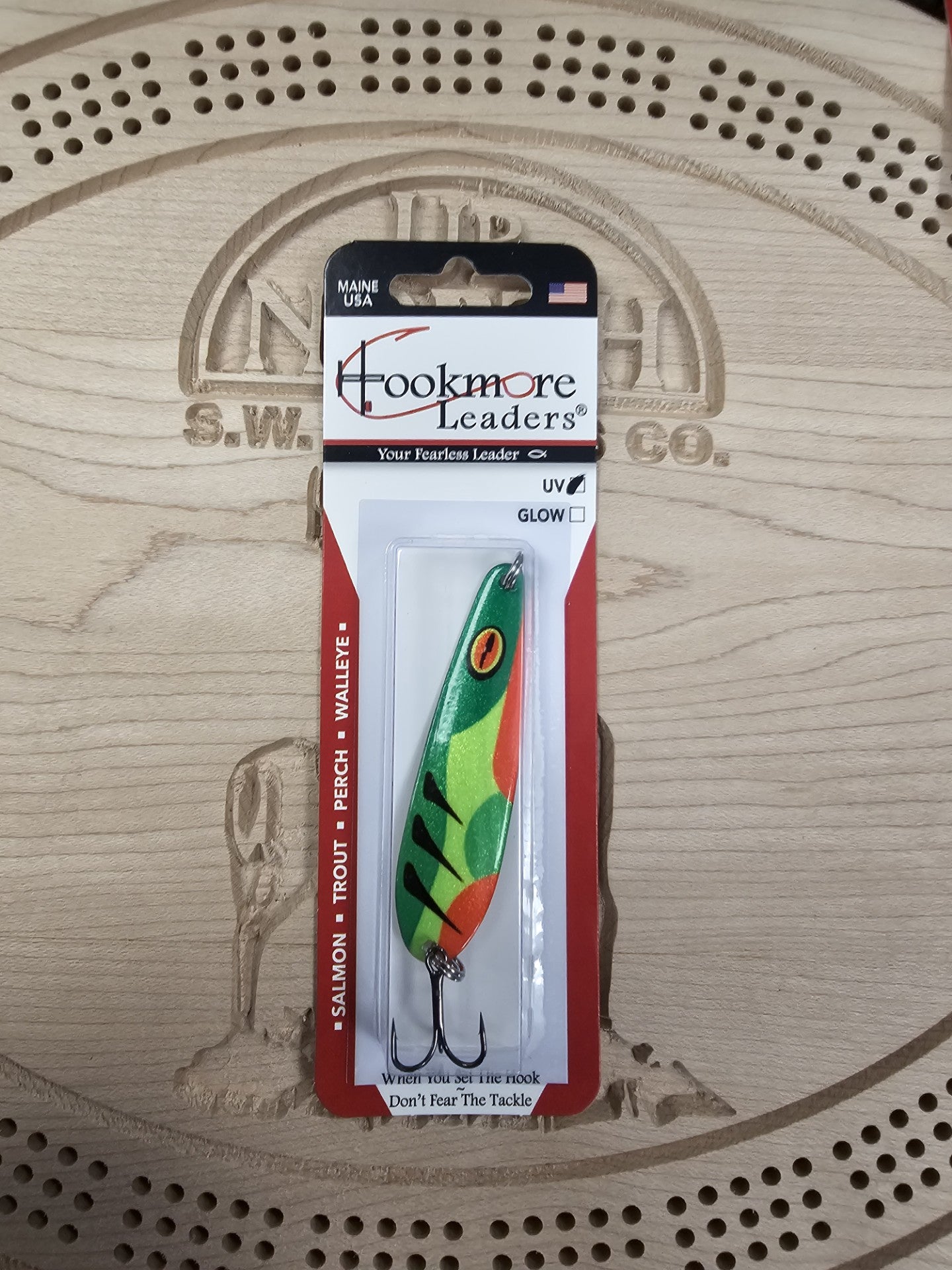 Hookmore Leaders Tiger Lily TS2-TGR-06 Casting & Trollling Spoon Size 6 Hook UV Made in Maine USA