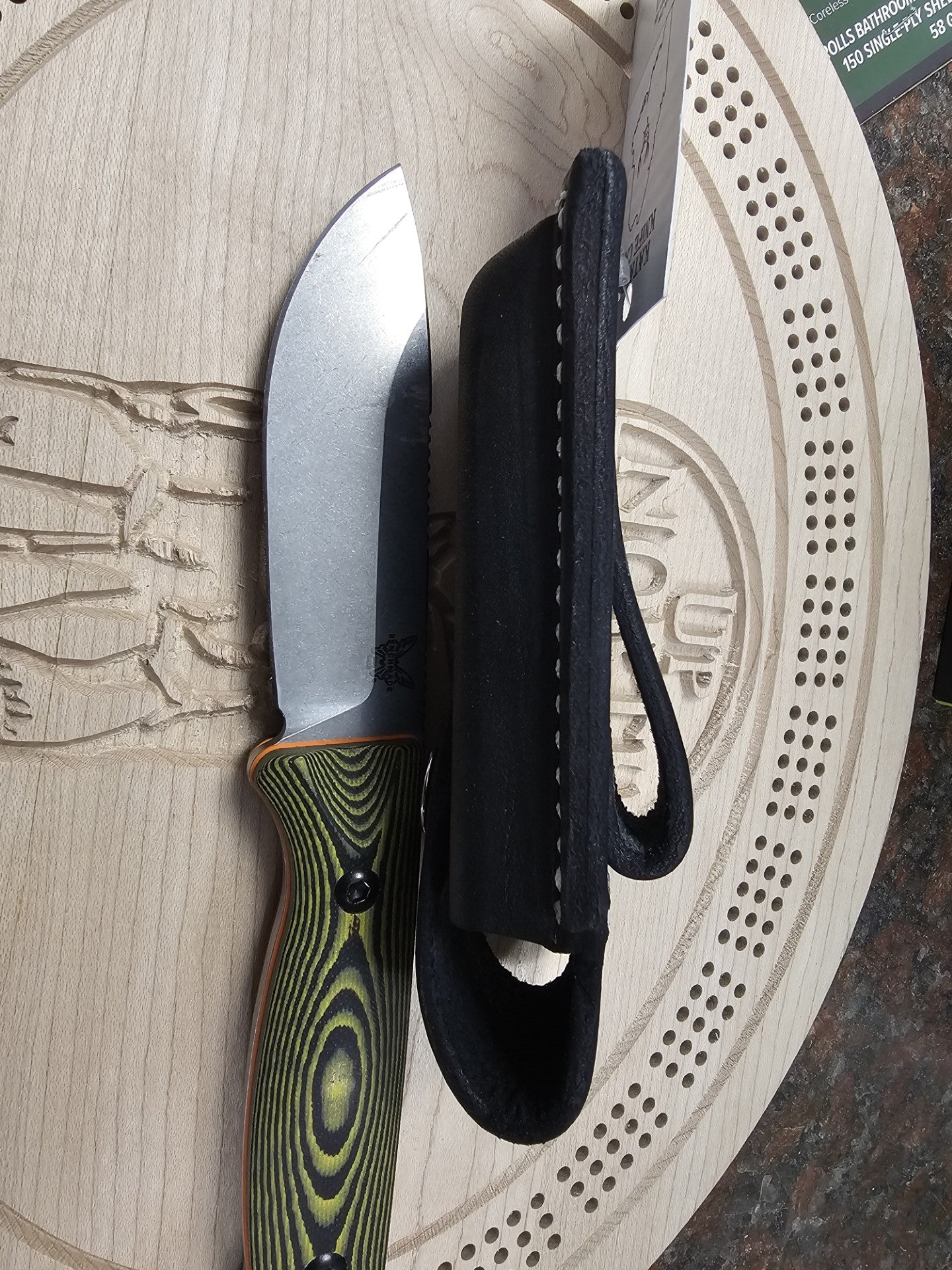 Deerfield Leathers Katahdin Knife Case Large Black Knife & Multitool Holster Made in Maine USA