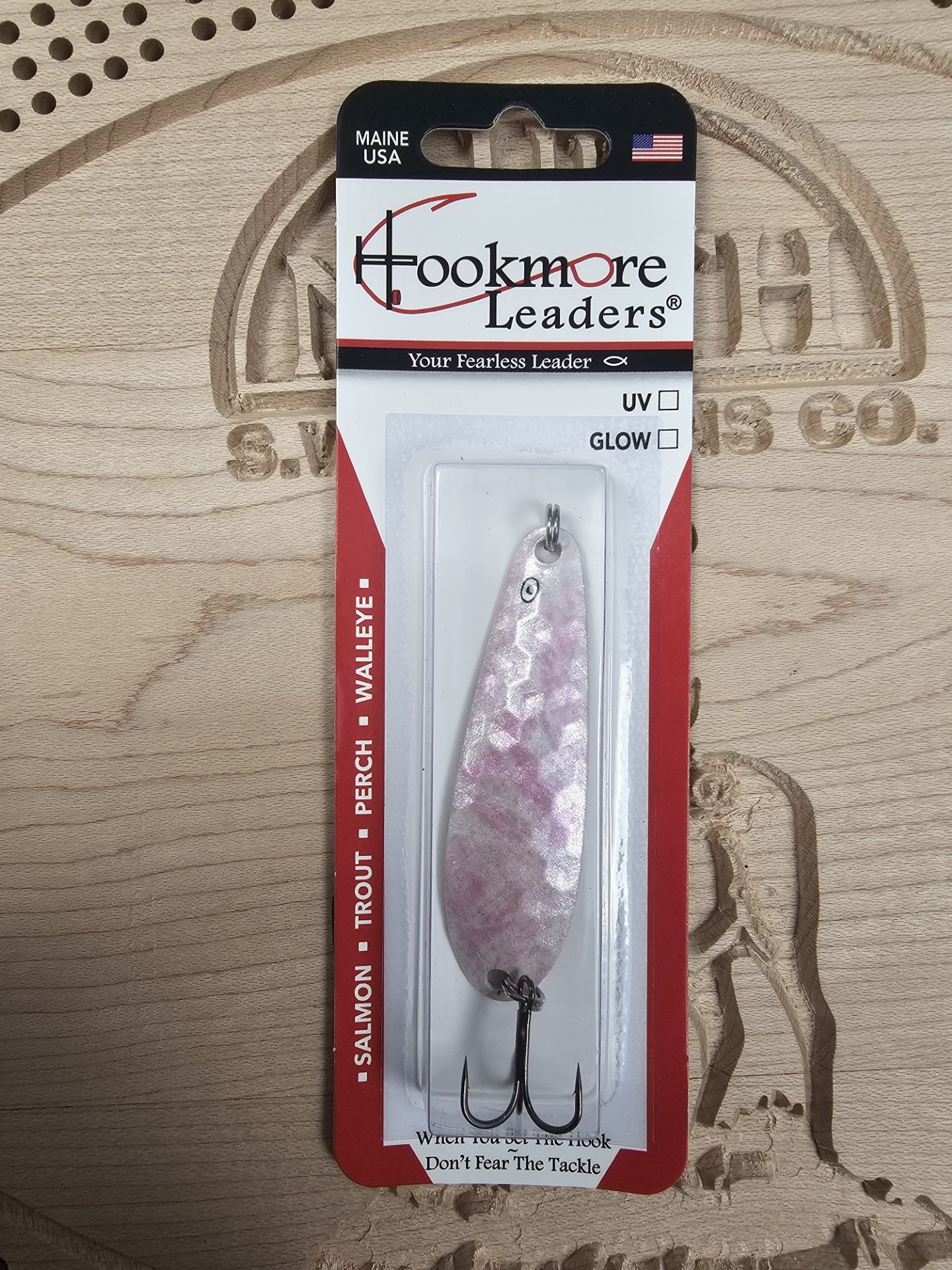 Hookmore Leaders Spun Sugar TS2-SGR-06 Casting & Trollling Spoon Size 6 Hook Made in Maine USA