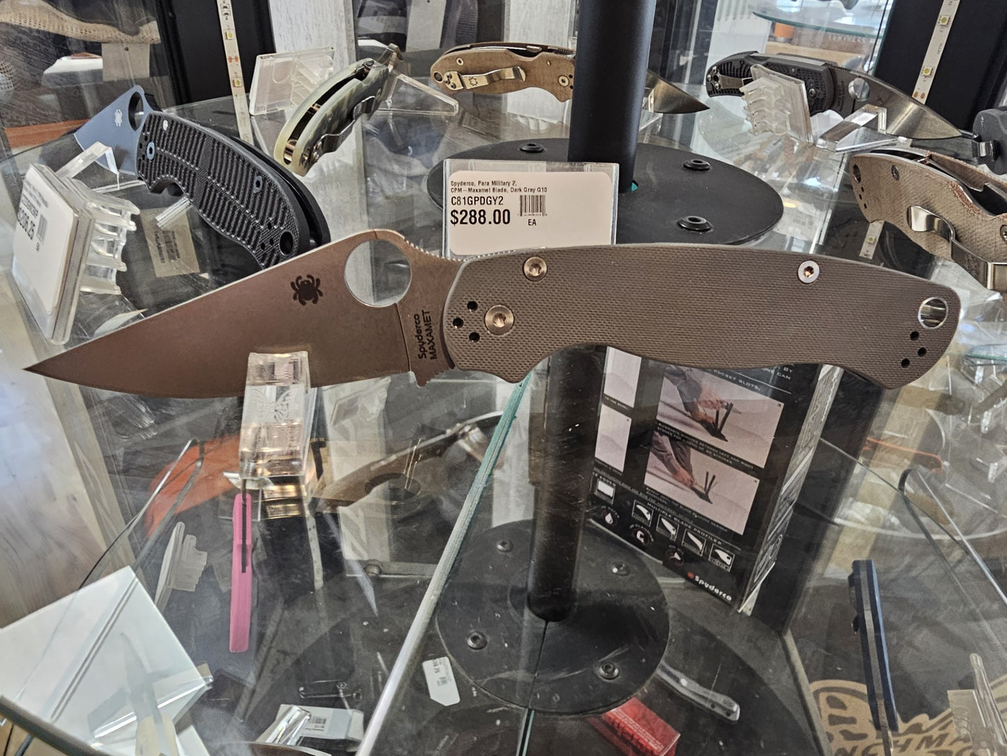 Spyderco PM2 Para Military 2 Maxamet Dark Gray G10 Folding Knife C81GPDGY2 USA Made Lifetime Warranty
