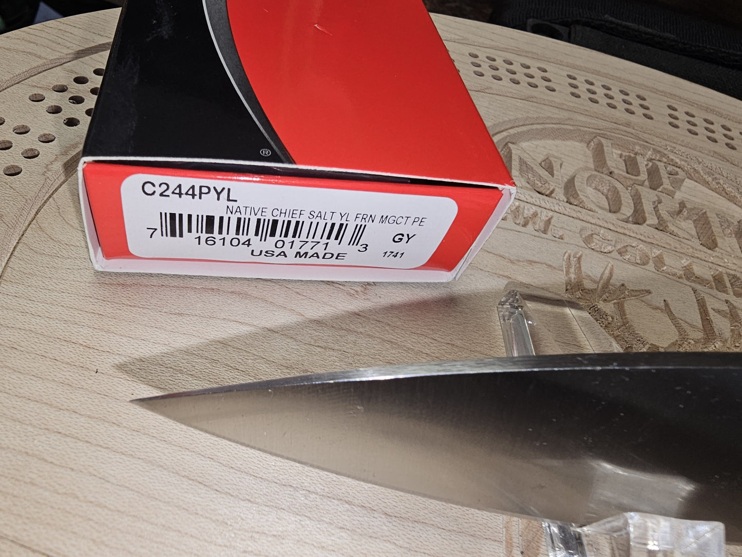 Spyderco Native Chief Lightweight CPM-Magnacut Blade Yellow FRN Handle Folding Knife C244PYL USA Made Lifetime Warranty