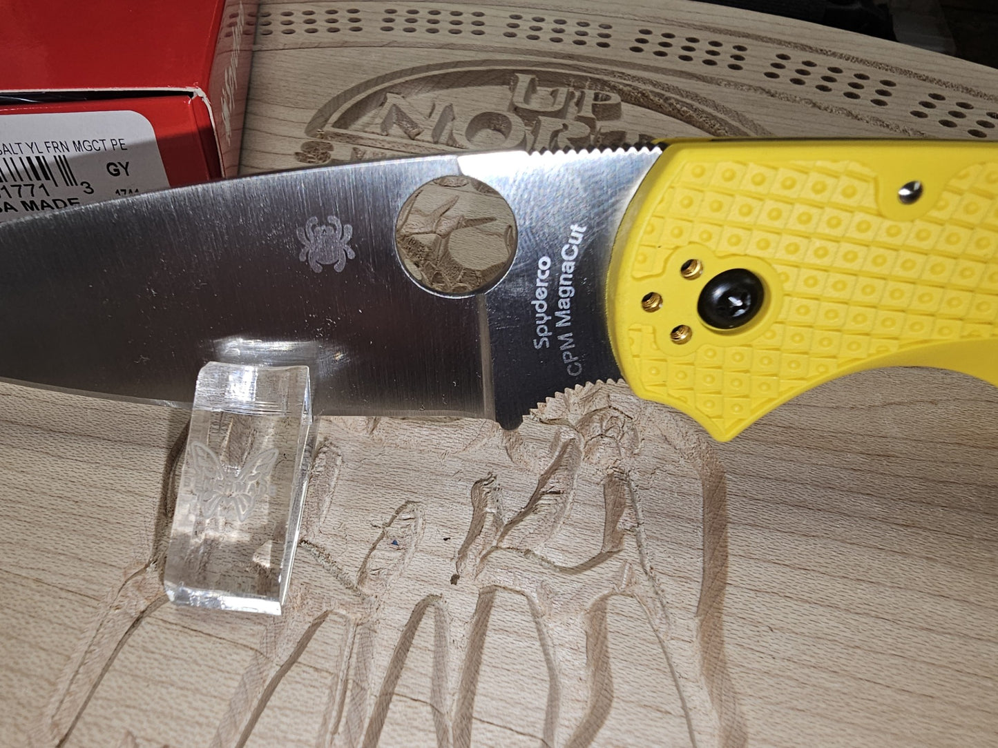 Spyderco Native Chief Lightweight CPM-Magnacut Blade Yellow FRN Handle Folding Knife C244PYL USA Made Lifetime Warranty