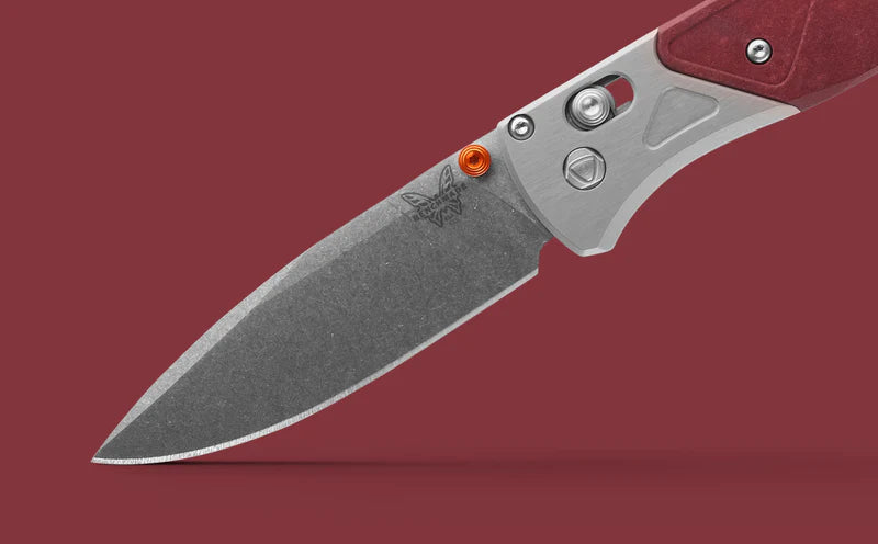 Benchmade 535-09 Bugout CPM-S90V Blade Grey/Redstone Aluminum & Richlite Handle Folding Knife