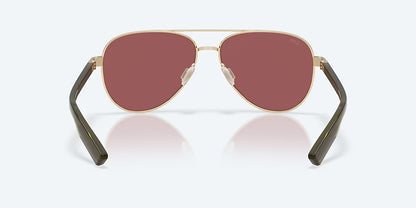 Costa Del Mar Peli Sunglasses Brushed Gold Frame Gold Mirror 580G Polarized Lenses