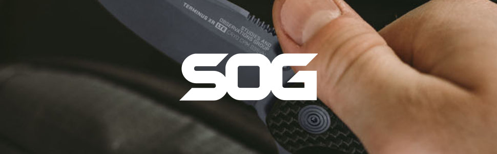SOG Terminus SJ LTE CRYO CPM-S35VN Gold Blade Carbon Fiber Reinforced G10 Handle Pocket Knife