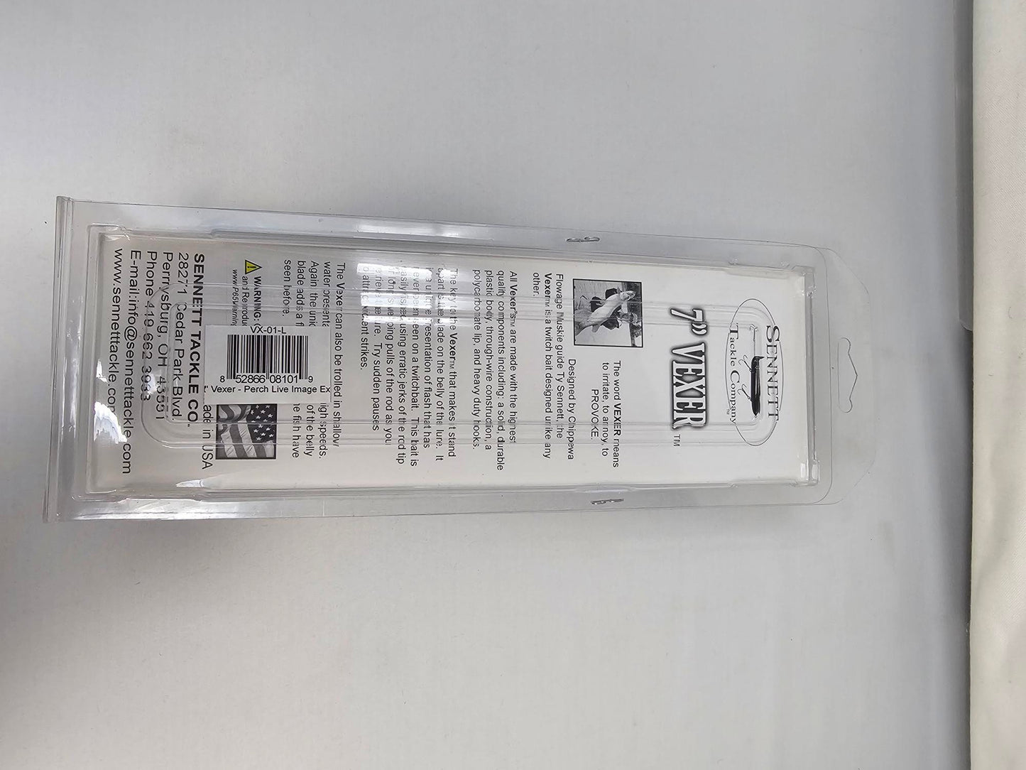 Drifter Tackle Vexer 7" VX-01-L Perch Live Image Muskie Plastic Jerk Bait Lure USA