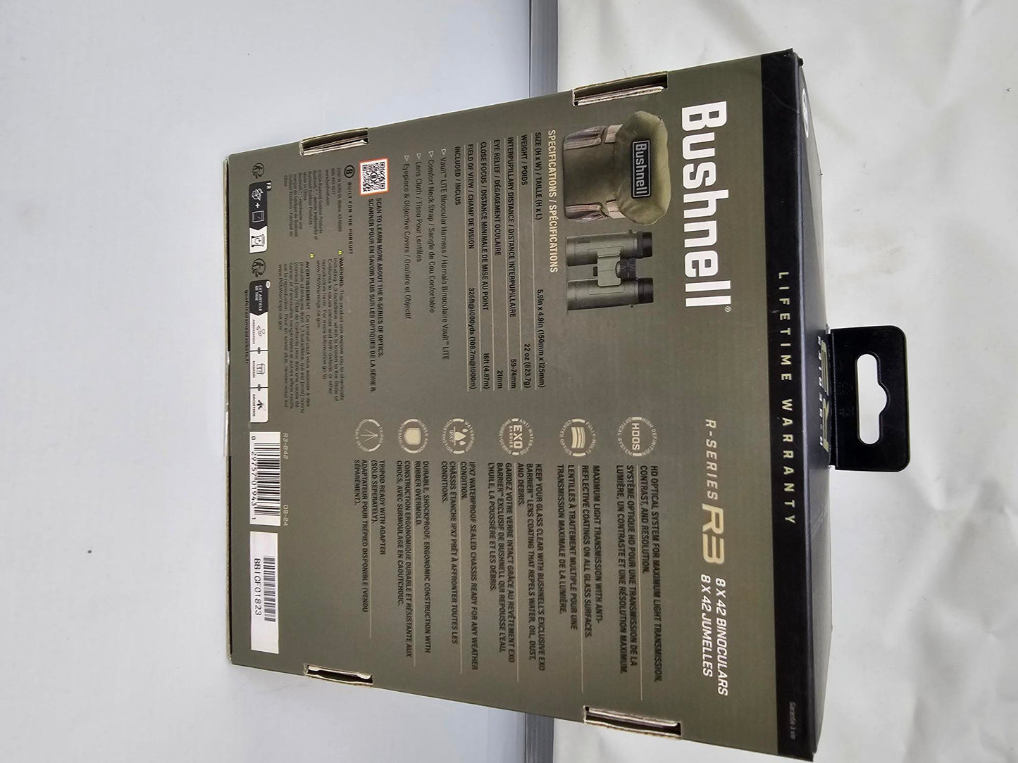 Bushnell R-Series R3 8 X 42mm Binoculars w/ Harness Neck Strap Covers & Lens Cloth R3-842