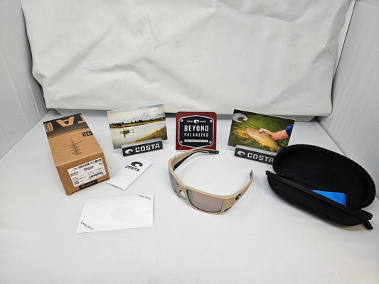 Costa Del Mar Blackfin Pro Matte Sand Frames Copper Silver Mirror 580G Lenses