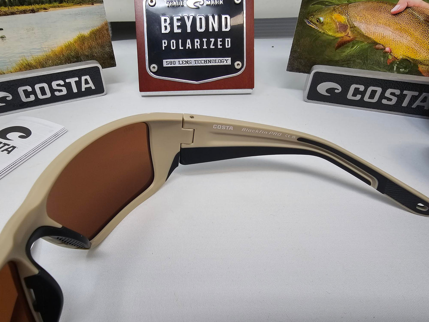 Costa Del Mar Blackfin Pro Matte Sand Frames Copper Silver Mirror 580G Lenses