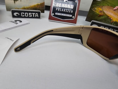 Costa Del Mar Blackfin Pro Matte Sand Frames Copper Silver Mirror 580G Lenses