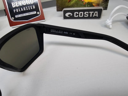Costa Del Mar Untangled Collection Antille 04G Sunglasses Matte Black Frames Blue Mirror 580G Polarized  USA