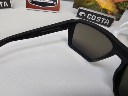 Costa Del Mar Untangled Collection Antille 04G Sunglasses Matte Black Frames Blue Mirror 580G Polarized  USA