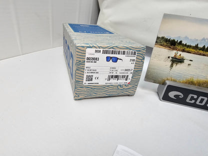 Costa Del Mar Untangled Collection Antille 04G Sunglasses Matte Black Frames Blue Mirror 580G Polarized  USA