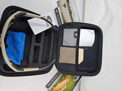 Costa Del Mar King Tide 8 Sunglasses Matte Sand Frames Copper Silver Mirror 580G Polarized