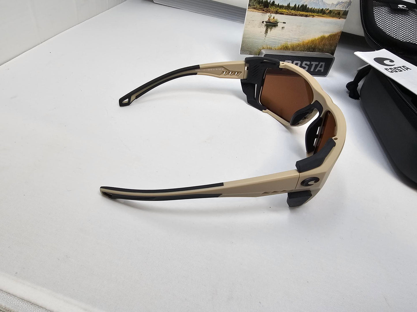 Costa Del Mar King Tide 8 Sunglasses Matte Sand Frames Copper Silver Mirror 580G Polarized