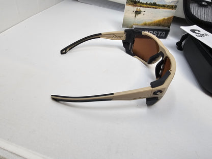 Costa Del Mar King Tide 8 Sunglasses Matte Sand Frames Copper Silver Mirror 580G Polarized