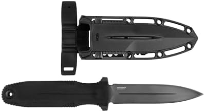 SOG Pentagon FX Blackout Fixed Blade CPM-S35VN Black G-10 4.77" Double Edge Dagger (17-61-01-57)