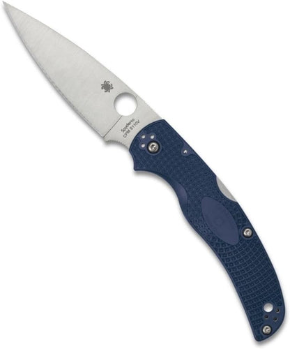 Spyderco Native Chief Lightweight CPM-S110V Blade Blue FRN Handle PlainEdge Folding Knife C244PDBL USA Made Lifetime Warranty