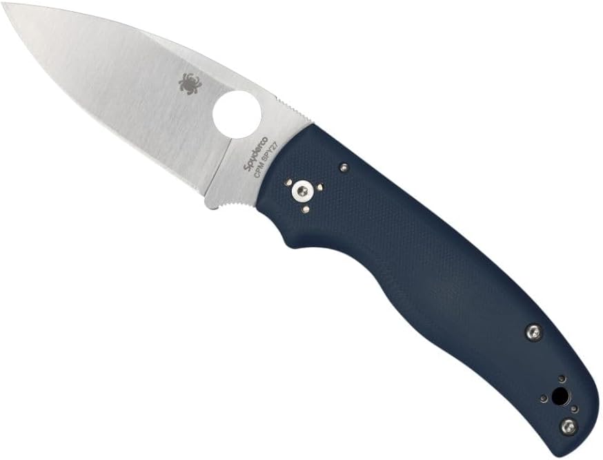 Spyderco Shaman CPM-SPY27 Blade Cobalt Blue G10 Handle Folding Knife C229GPCBL Lifetime Warranty