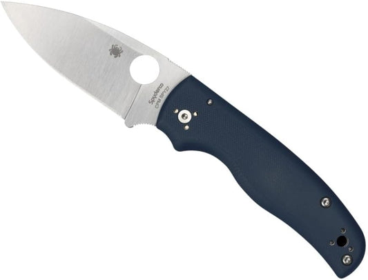 Spyderco Shaman CPM-SPY27 Blade Cobalt Blue G10 Handle Folding Knife C229GPCBL Lifetime Warranty