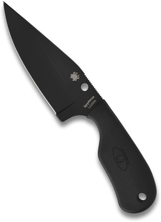 Spyderco Subway Bowie LC200N Black FRN Fixed Knife FB48PBBK Japan Made Lifetime Warranty