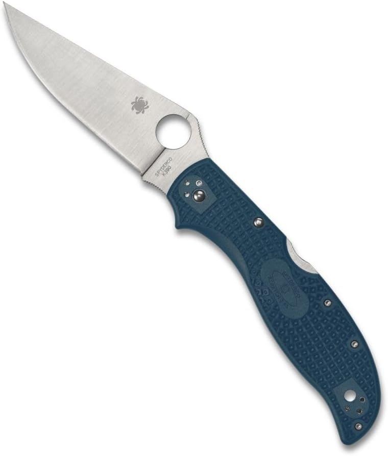 Spyderco Stretch 2 XL Lightweight K390 Blade Blue FRN Handle Knife C258FPK390 Japan Made Lifetime Warranty