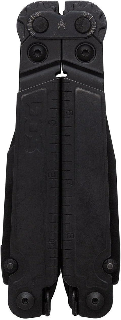 SOG PowerAccess Assist MT Mutli-Tool 21 Tool + 12 Piece Hex Bit Kit & Case Black Stainless Steel (PA3002-CP)