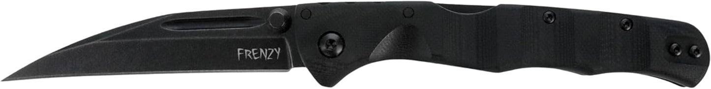 Cold Steel Frenzy CPM-3V G-10 Tri-Ad Lock Blackout 8" Overall Sheepsfoot Blade #FL-35FRN-BKBK