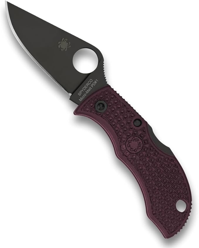 Spyderco Manbug Micro-Melt PD#1 Black Blade Sprint Run Folding Knife MBBGBKP Japan Made Lifetime Warranty