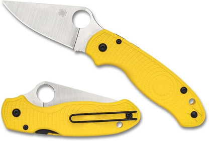 Spyderco Paramilitary 3 Lightweight PM3 CPM MagnaCut Yellow FRN Folding Knife C223PYL USA Made Lifetime Warranty