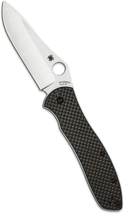 Spyderco Bradly 2 Folder CPM-M4 Blade Carbon Fiber Handle Folding Knife C134CFP2 Lifetime Warranty