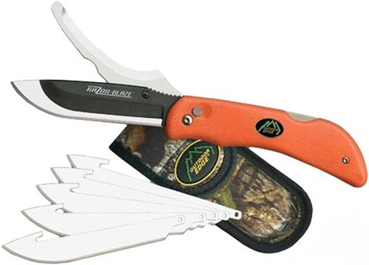 Outdoor Edge Knives RazorPro G Blaze Orange Double Blade Replaceable Blade Hunting Knife RO-20C