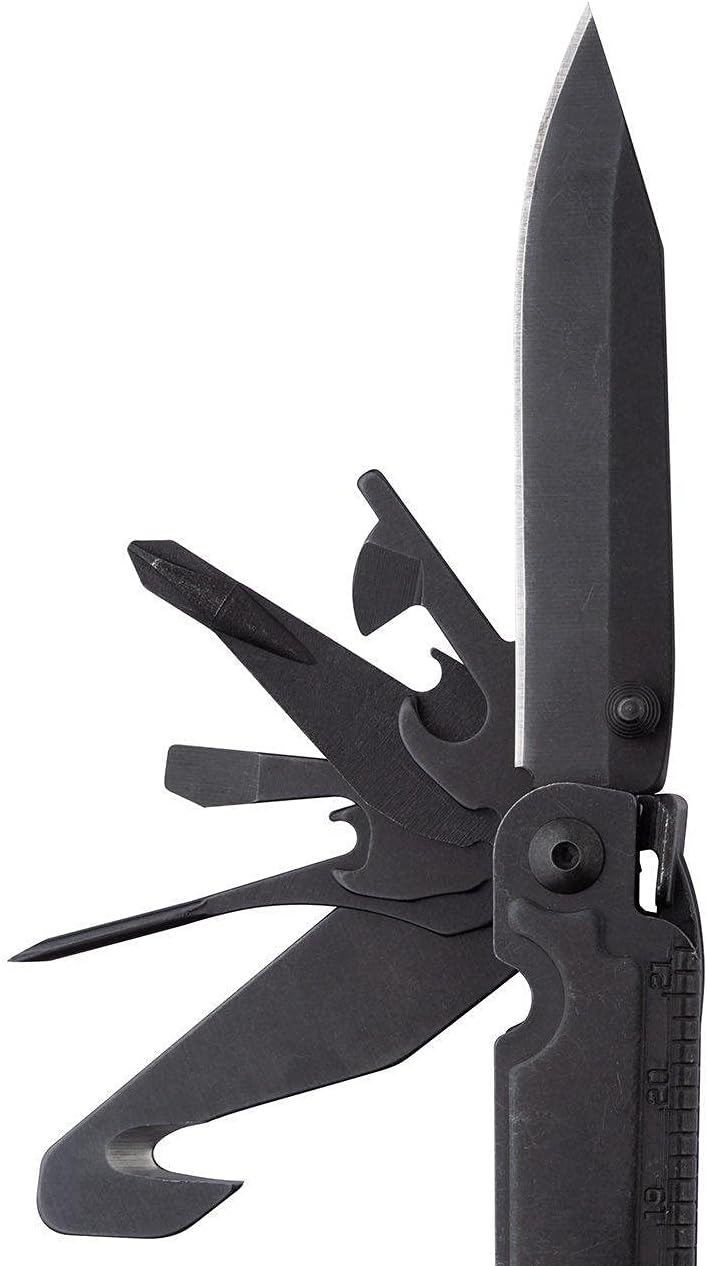 SOG PowerAccess Assist MT Mutli-Tool 21 Tool + 12 Piece Hex Bit Kit & Case Black Stainless Steel (PA3002-CP)