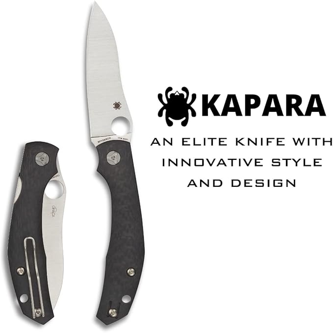 Spyderco Kapara CPM-S30V Carbon Fiber Knife C241CFP Taiwan Made Lifetime Warranty