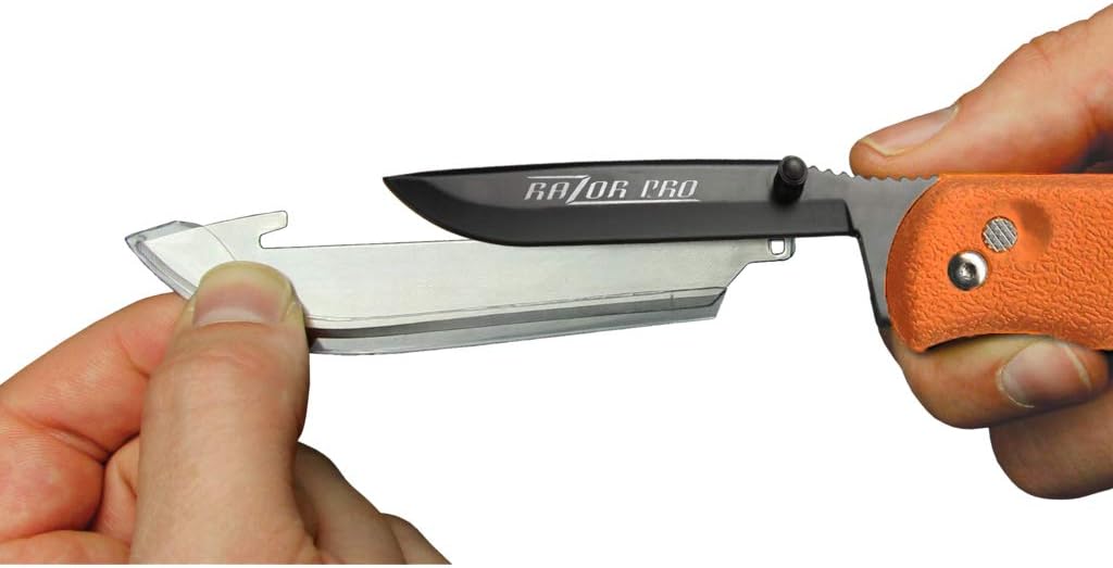 Outdoor Edge Knives RazorPro G Blaze Orange Double Blade Replaceable Blade Hunting Knife RO-20C