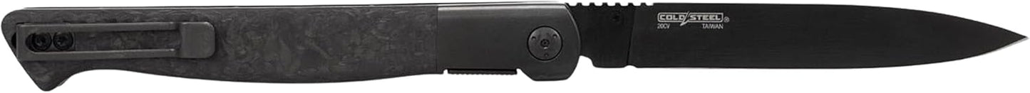 Cold Steel Spectre Drop Point CPM-20CV Carbon Fiber Handle Folding Knife 60 Series #FL-39SDP
