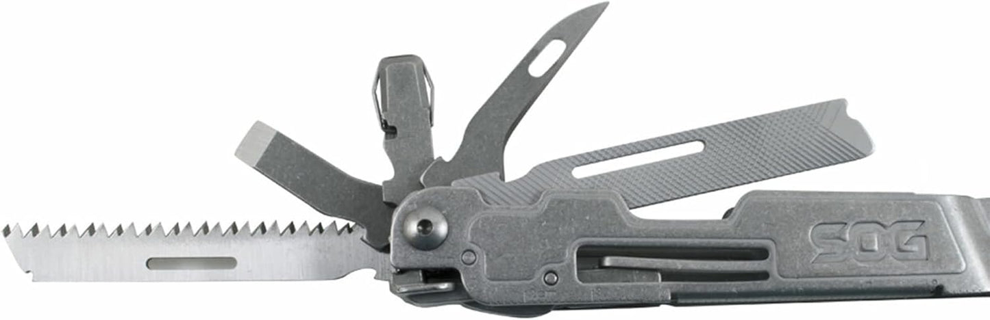 SOG Power Access Deluxe Stainless Steel Mutli-Tool 21 Tools Sheath & 12pc Hex Bit Kit Lifetime Warranty (PA2001-CP)