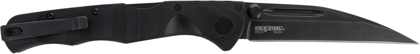 Cold Steel Frenzy CPM-3V G-10 Tri-Ad Lock Blackout 8" Overall Sheepsfoot Blade #FL-35FRN-BKBK