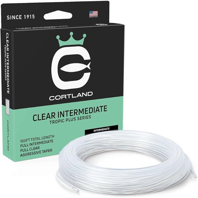 Cortland Fly Line Saltwater Tropic Plus Clear Intermediate WF8 100' Clear Color STK 466340